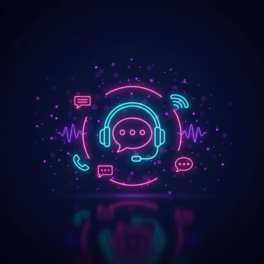 Νέον headset υποστήριξης πελατών — live chat καζίνο